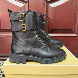 Michael Kors Ridley Leather Combat Boots